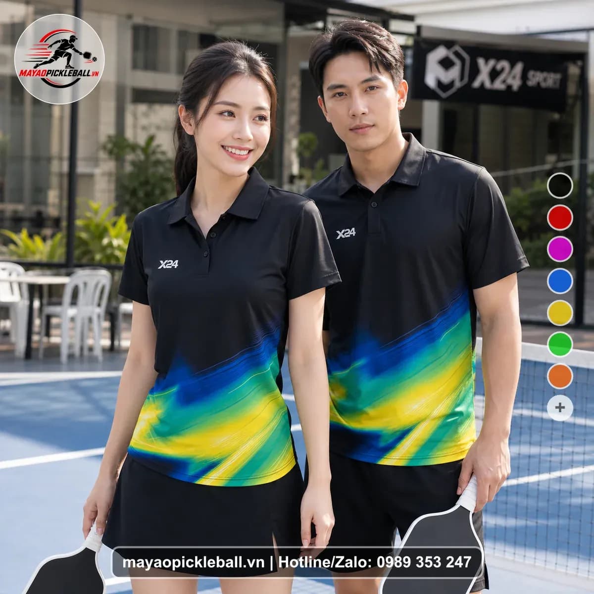 Bộ Quần Áo Pickleball X24-PB-109 Đen