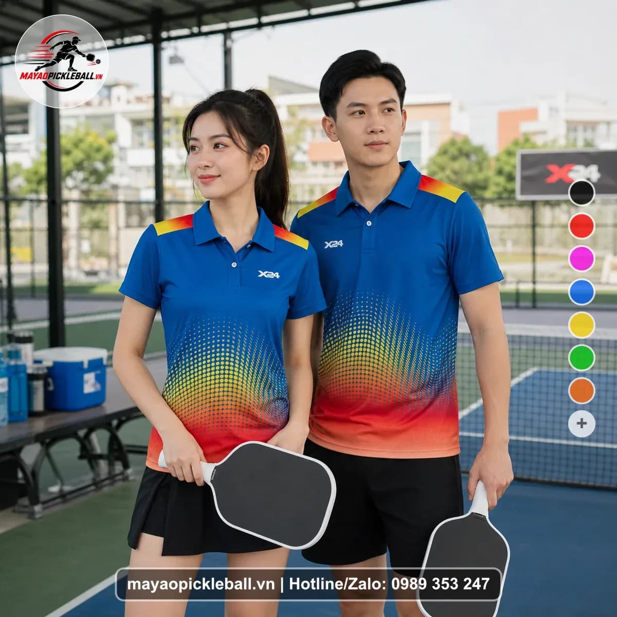 Bộ Quần Áo Pickleball X24-PB-111 Xanh
