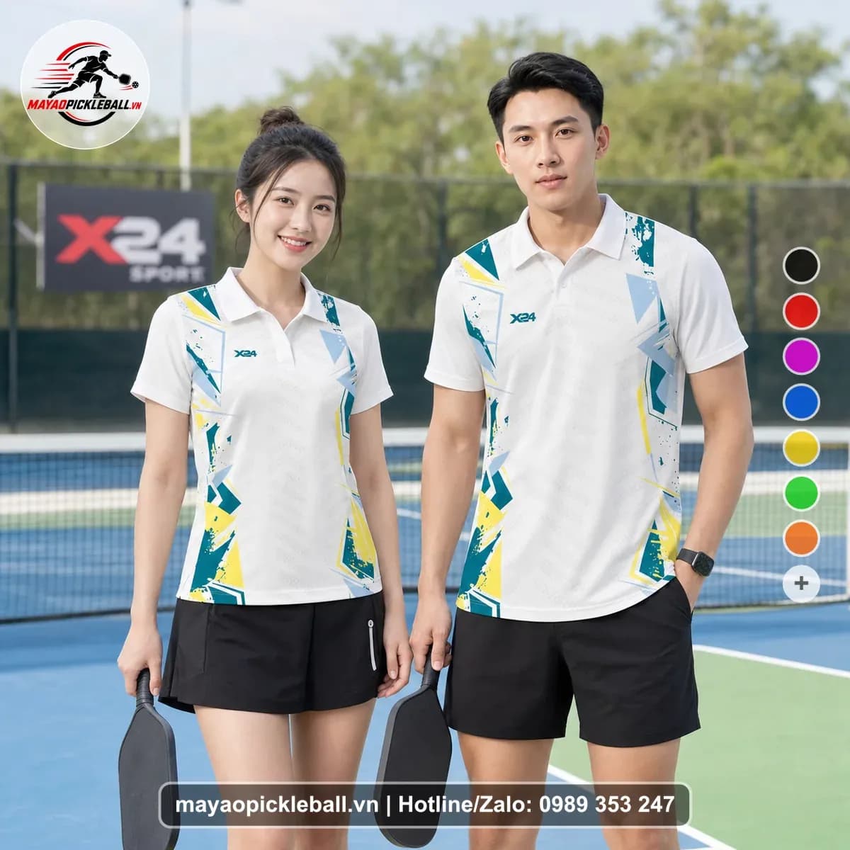 Bộ Quần Áo Pickleball X24-PB-118 Trắng