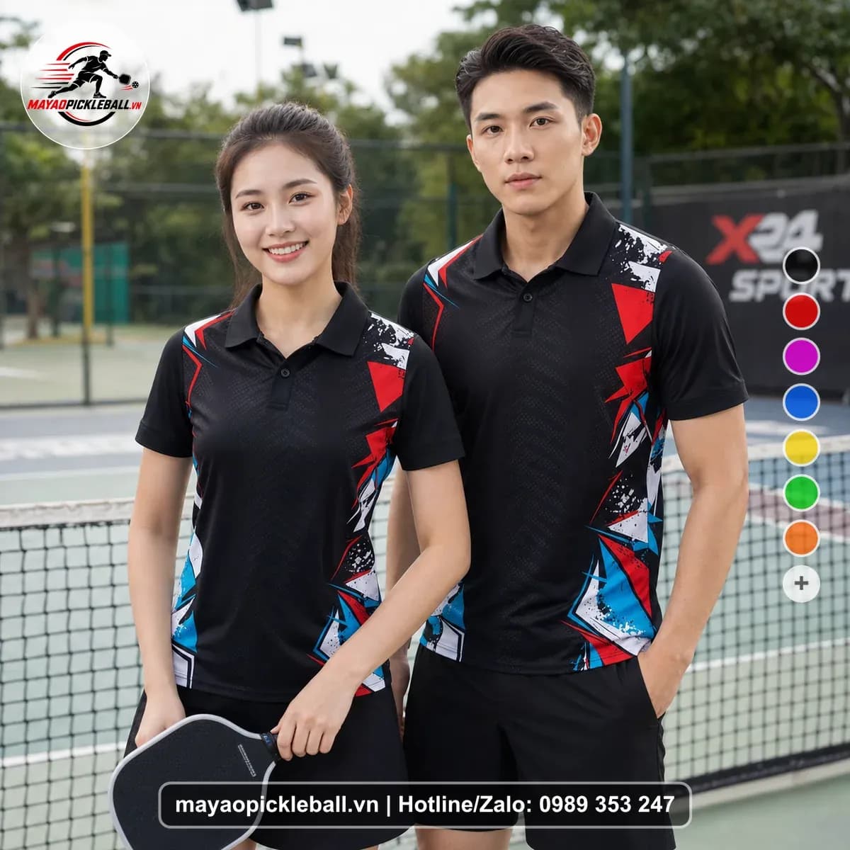 Bộ Quần Áo Pickleball X24-PB-119 Đen