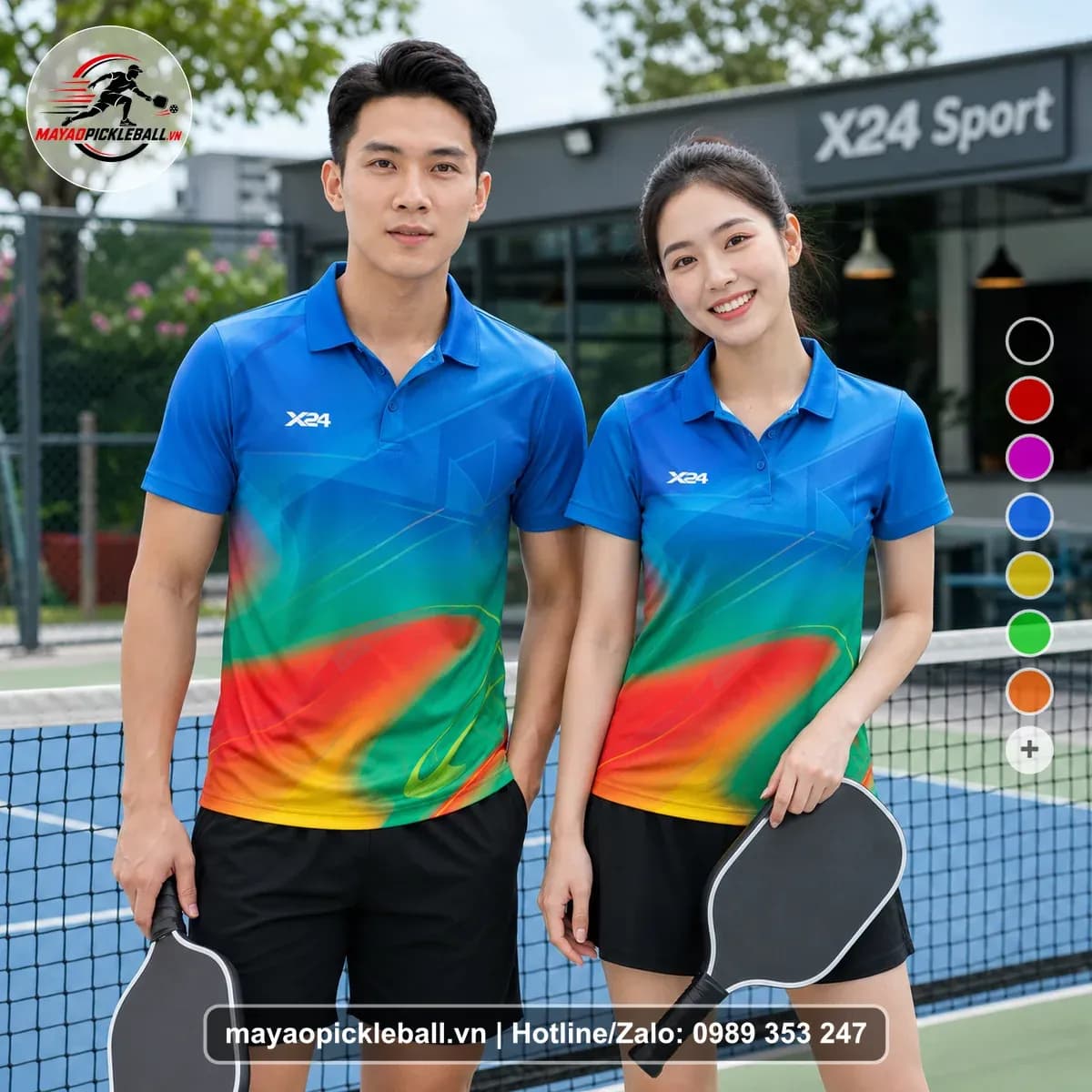 Bộ Quần Áo Pickleball X24-PB-121 Xanh