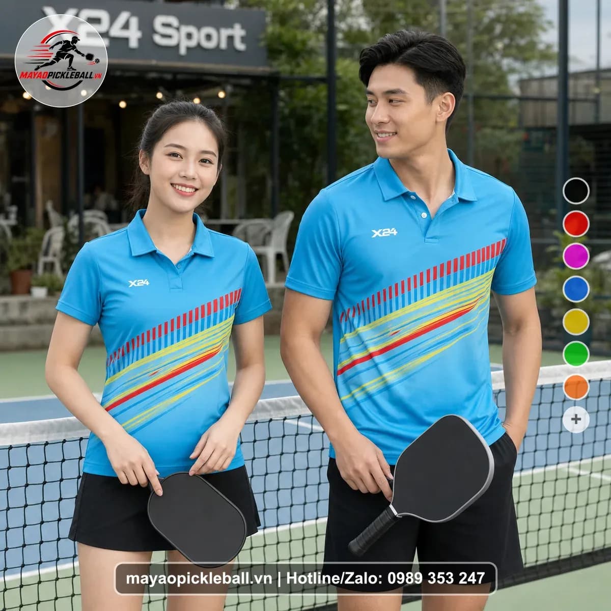 Bộ Quần Áo Pickleball X24-PB-130 Xanh