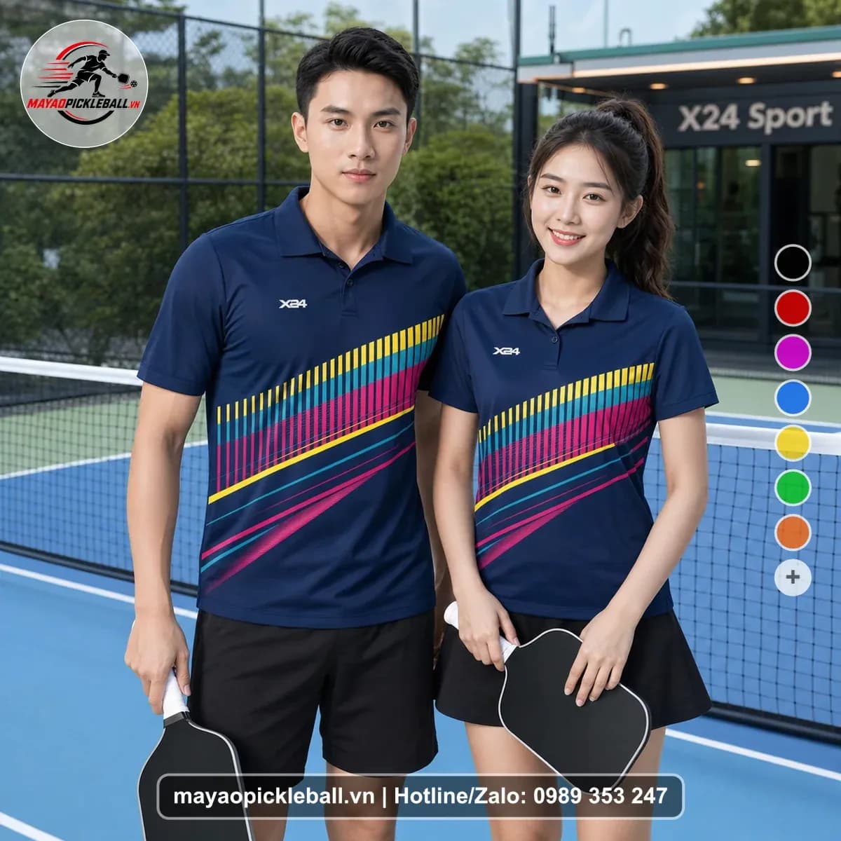 Bộ Quần Áo Pickleball X24-PB-131 Tím