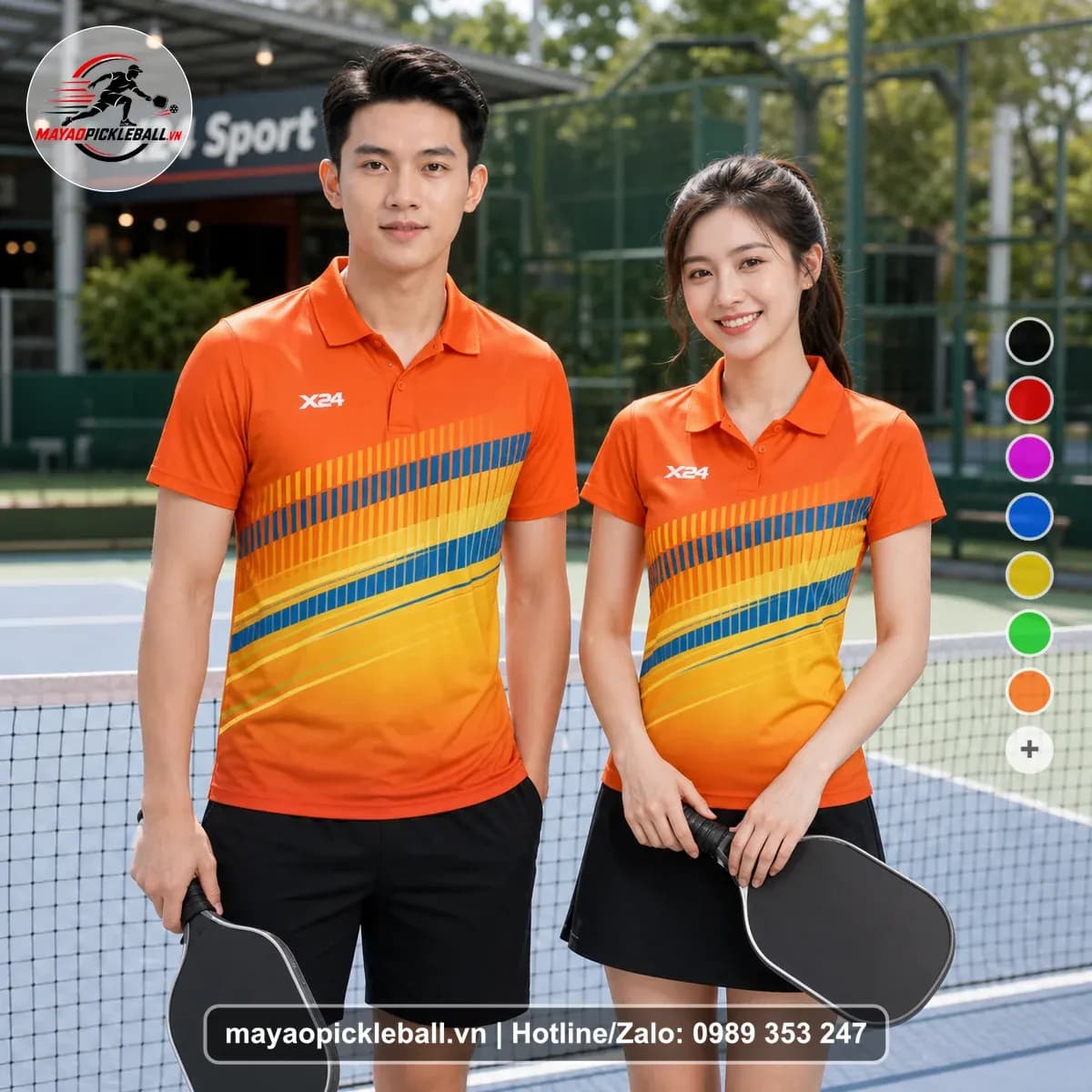 Bộ Quần Áo Pickleball X24-PB-132 Cam