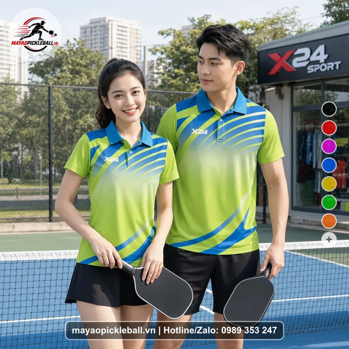 Bộ Quần Áo Pickleball X24-PB-137 Xanh