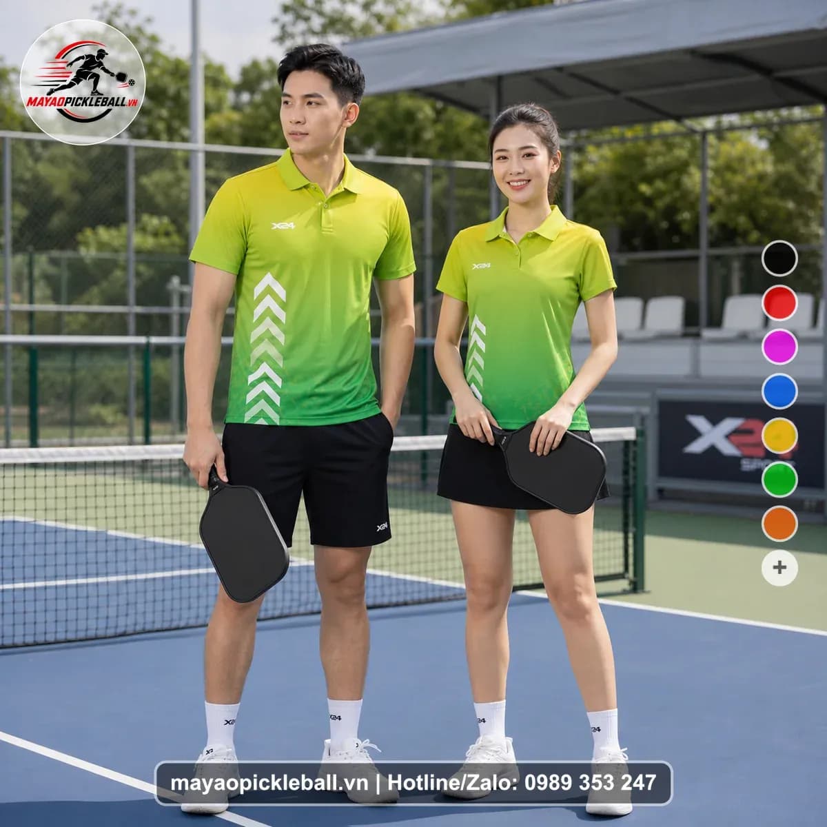Bộ Quần Áo Pickleball X24-PB-141 Xanh