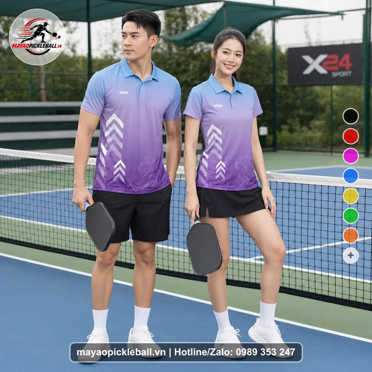Bộ Quần Áo Pickleball X24-PB-142 Tím