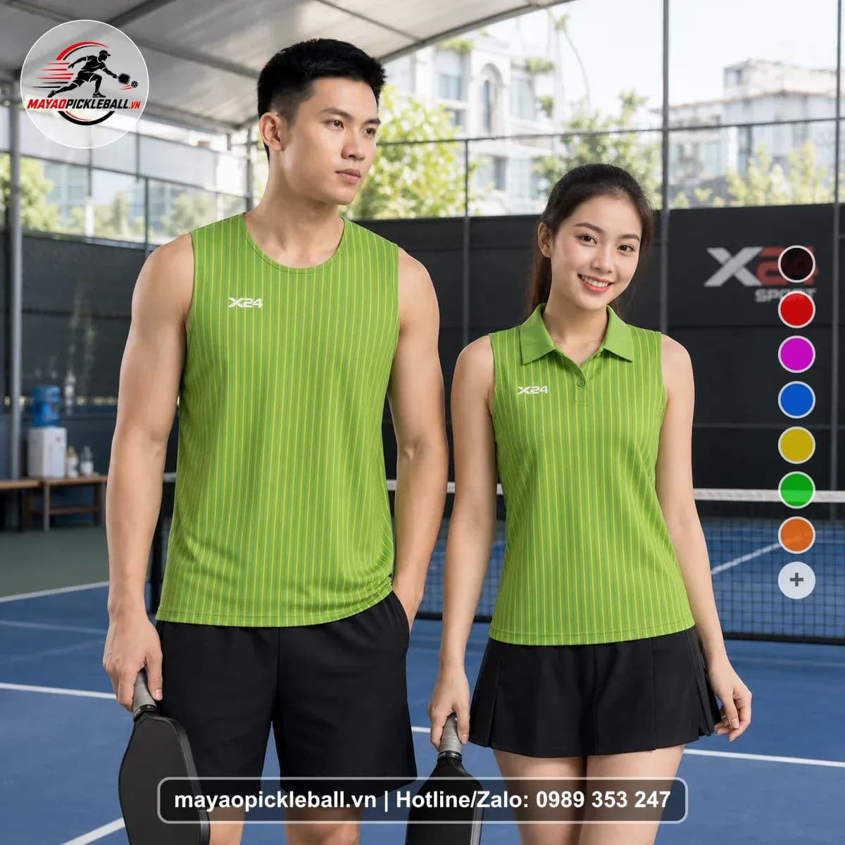 Bộ Quần Áo Pickleball X24-PB-146 Xanh