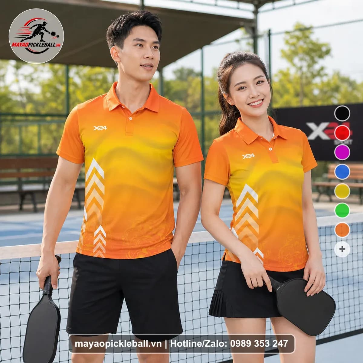 Bộ Quần Áo Pickleball X24-PB-148 Cam