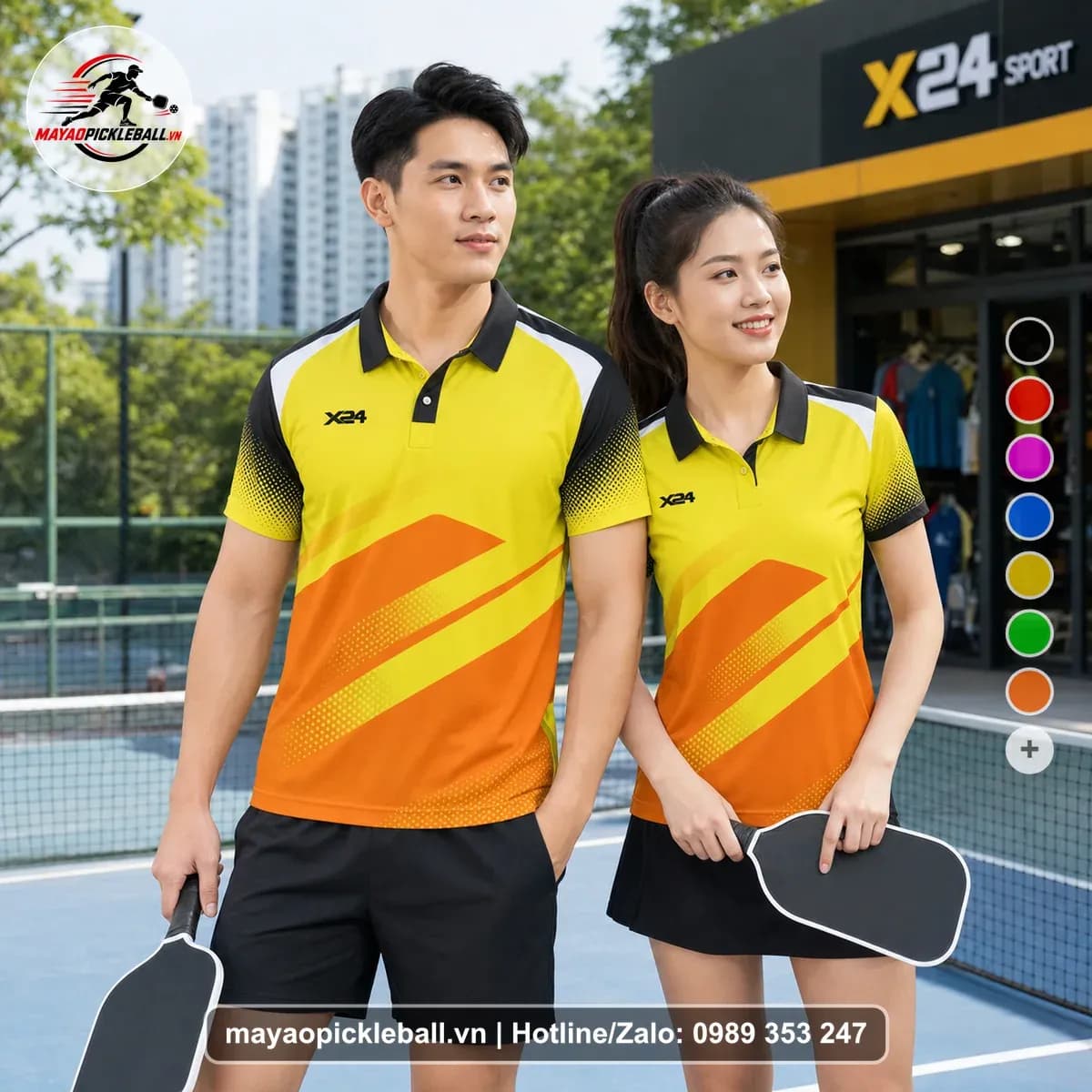 Bộ Quần Áo Pickleball X24-PB-152 Vàng