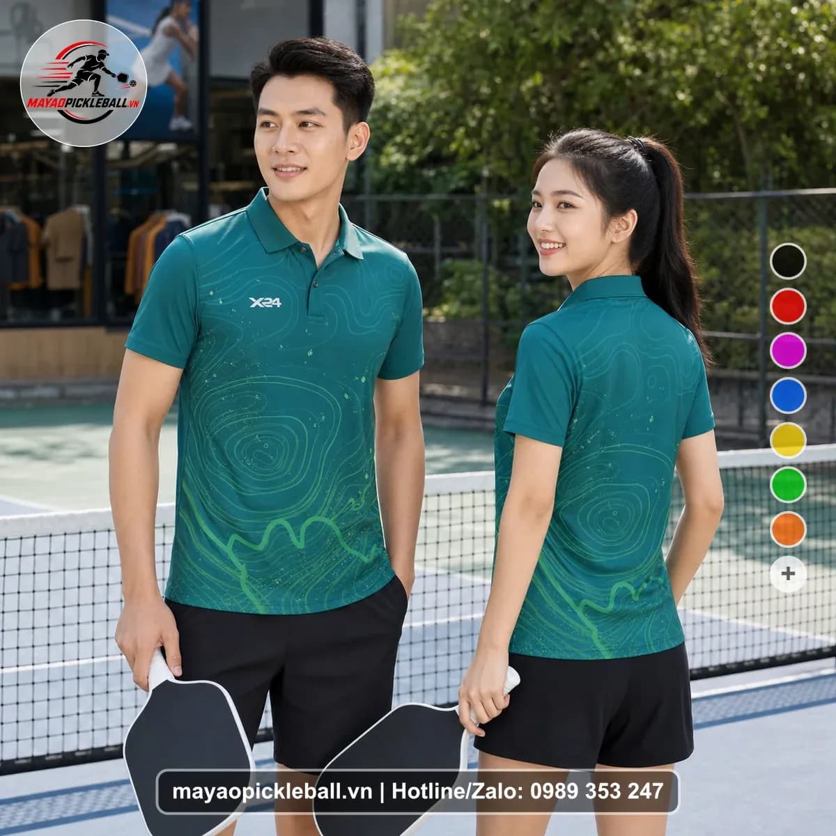 Bộ Quần Áo Pickleball X24-PB-156 Xanh