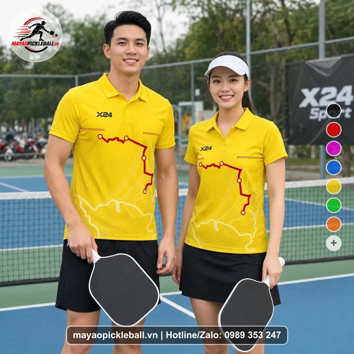Bộ Quần Áo Pickleball X24-PB-157 Vàng
