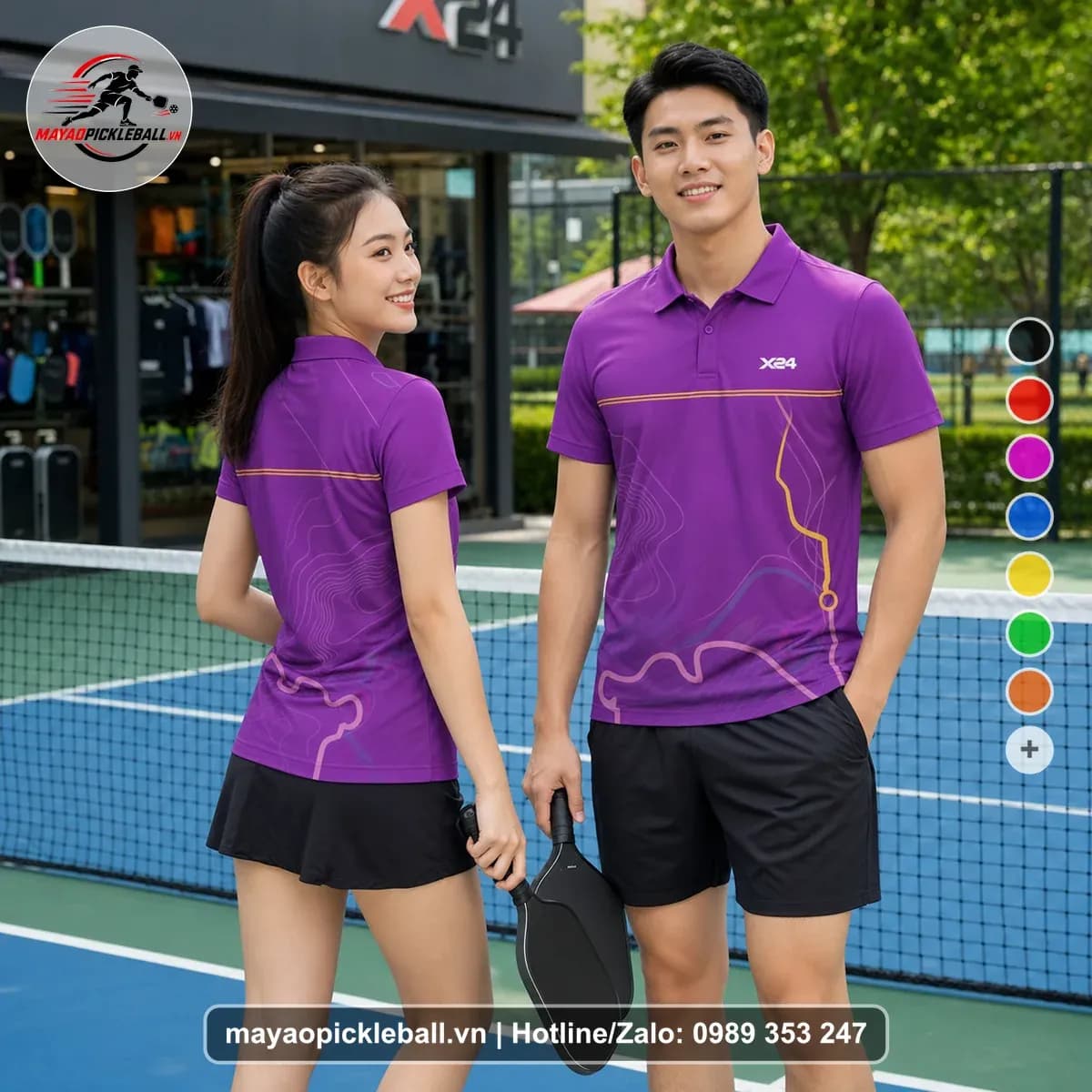 Bộ Quần Áo Pickleball X24-PB-159 Tím