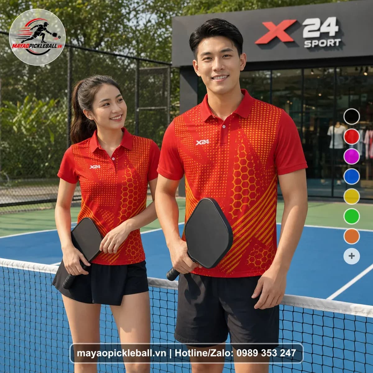 Bộ Quần Áo Pickleball X24-PB-160 Đỏ