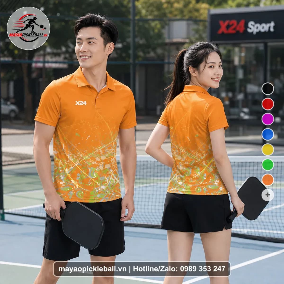 Bộ Quần Áo Pickleball X24-PB-165 Vàng