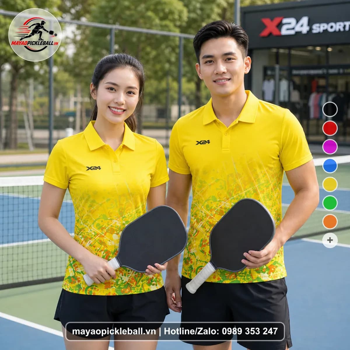 Bộ Quần Áo Pickleball X24-PB-166 Vàng