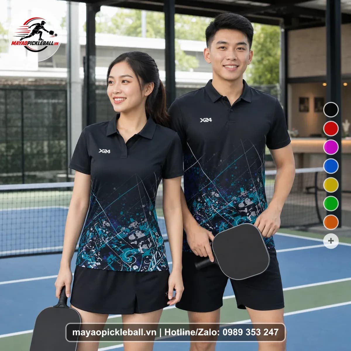 Bộ Quần Áo Pickleball X24-PB-167 Đen