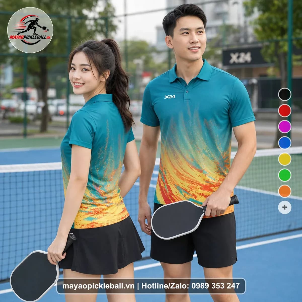 Bộ Quần Áo Pickleball X24-PB-169 Xanh