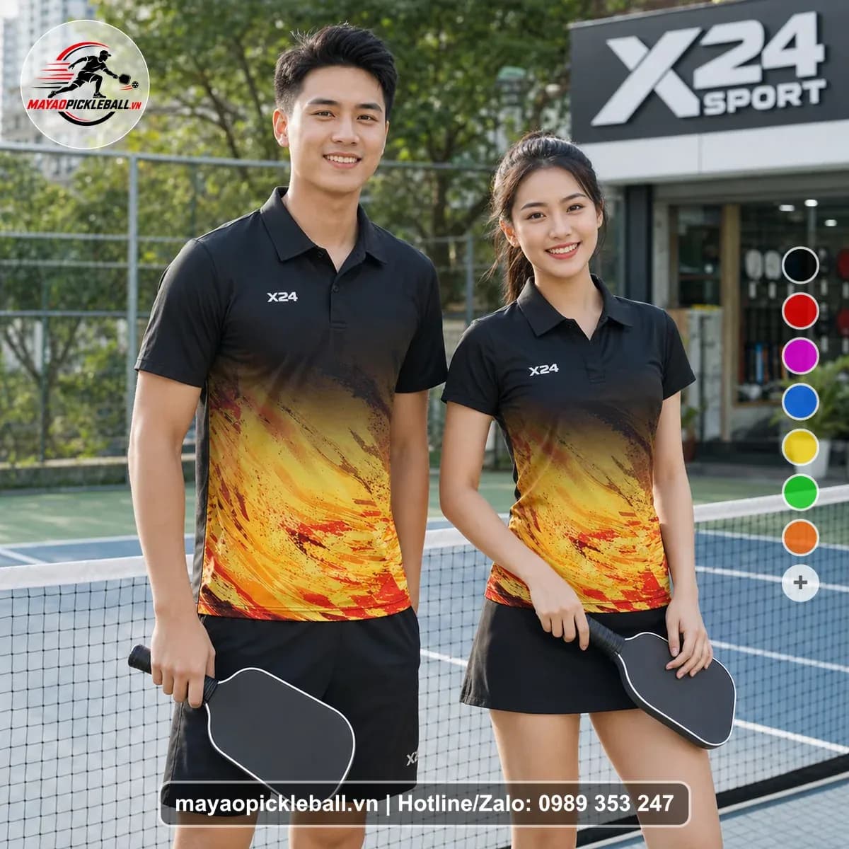 Bộ Quần Áo Pickleball X24-PB-171 Đen