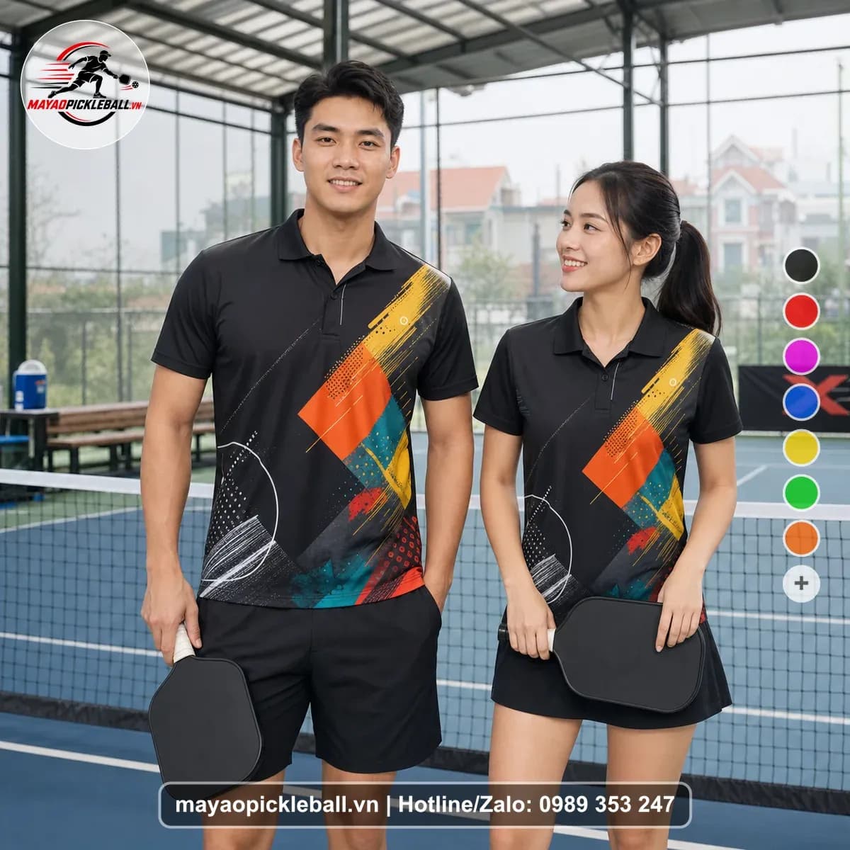 Bộ Quần Áo Pickleball X24-PB-175 Đen