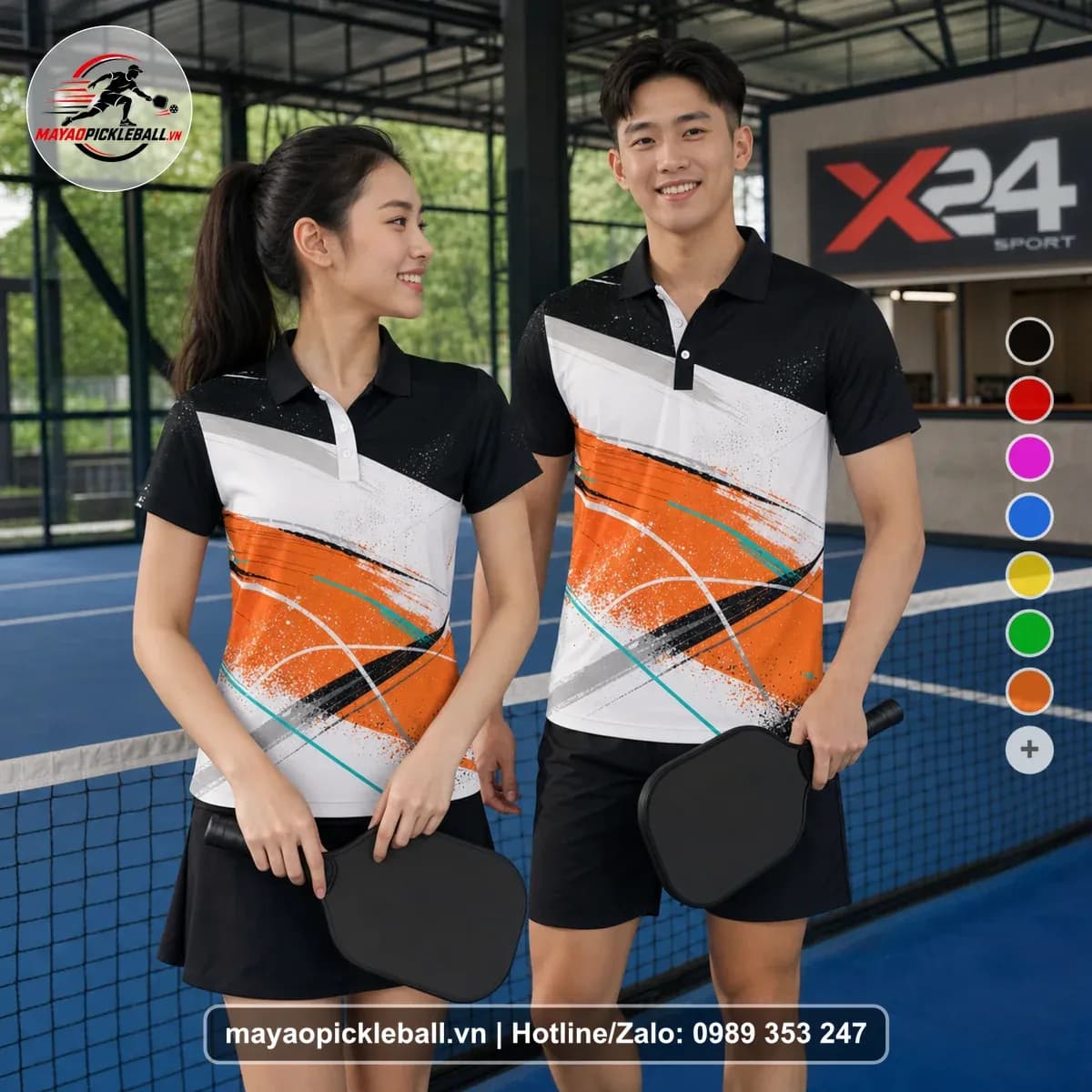 Bộ Quần Áo Pickleball X24-PB-176 Đen