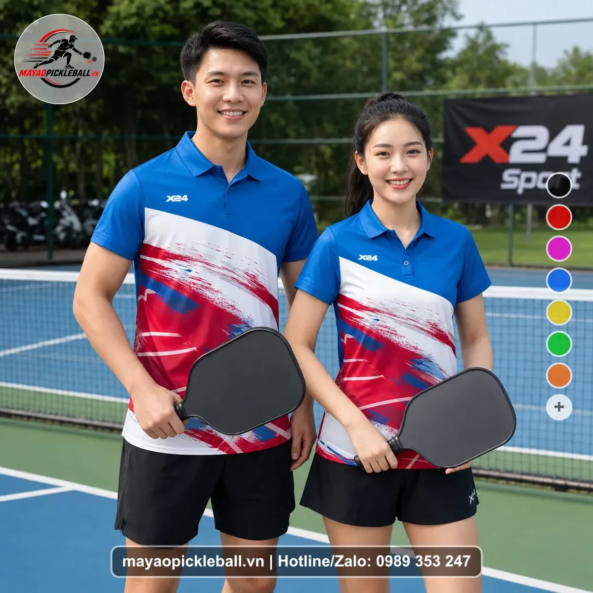 Bộ Quần Áo Pickleball X24-PB-177 Xanh