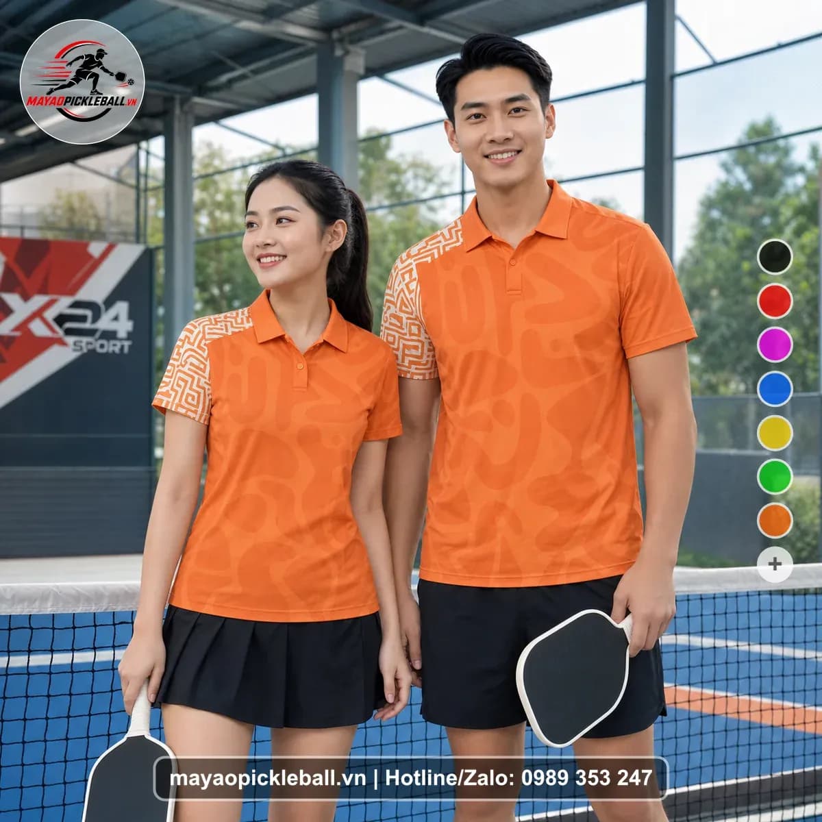 Bộ Quần Áo Pickleball X24-PB-181 Cam