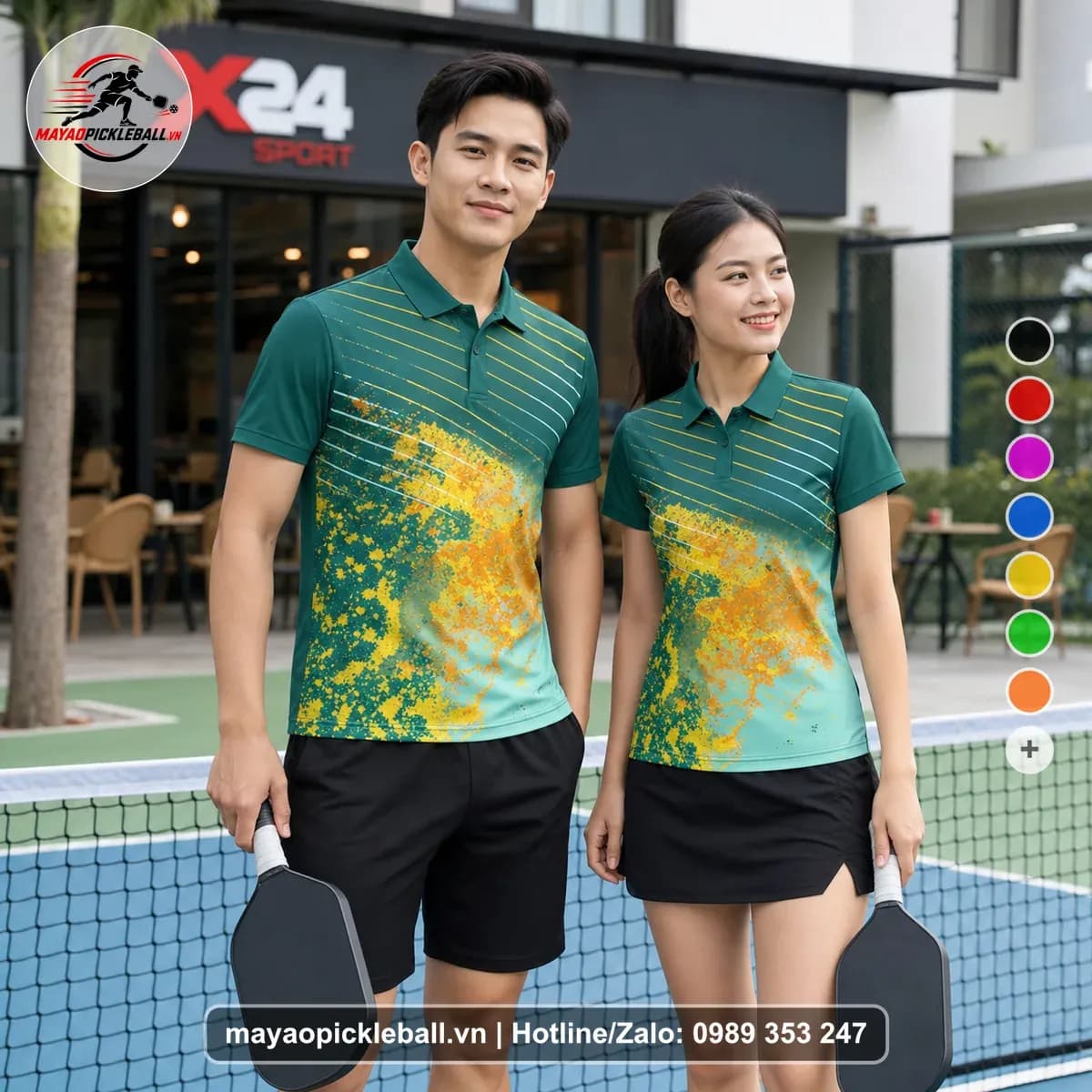 Bộ Quần Áo Pickleball X24-PB-183 Xanh