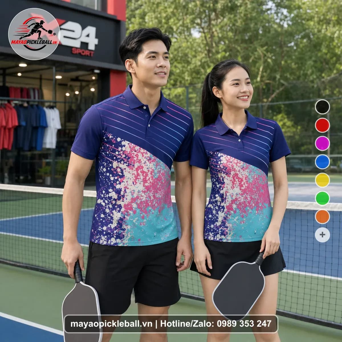 Bộ Quần Áo Pickleball X24-PB-185 Tím
