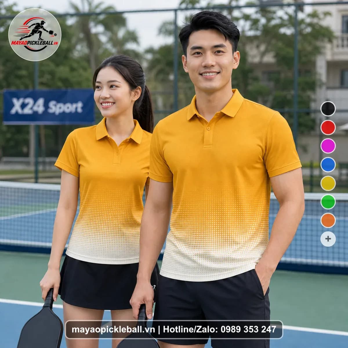 Bộ Quần Áo Pickleball X24-PB-186 Vàng