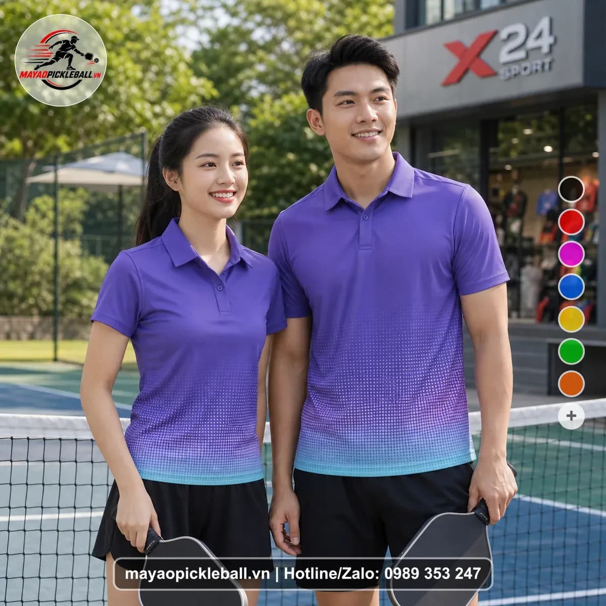 Bộ Quần Áo Pickleball X24-PB-188 Tím