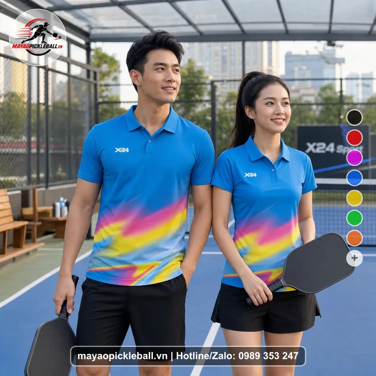 Bộ Quần Áo Pickleball X24-PB-192 Xanh
