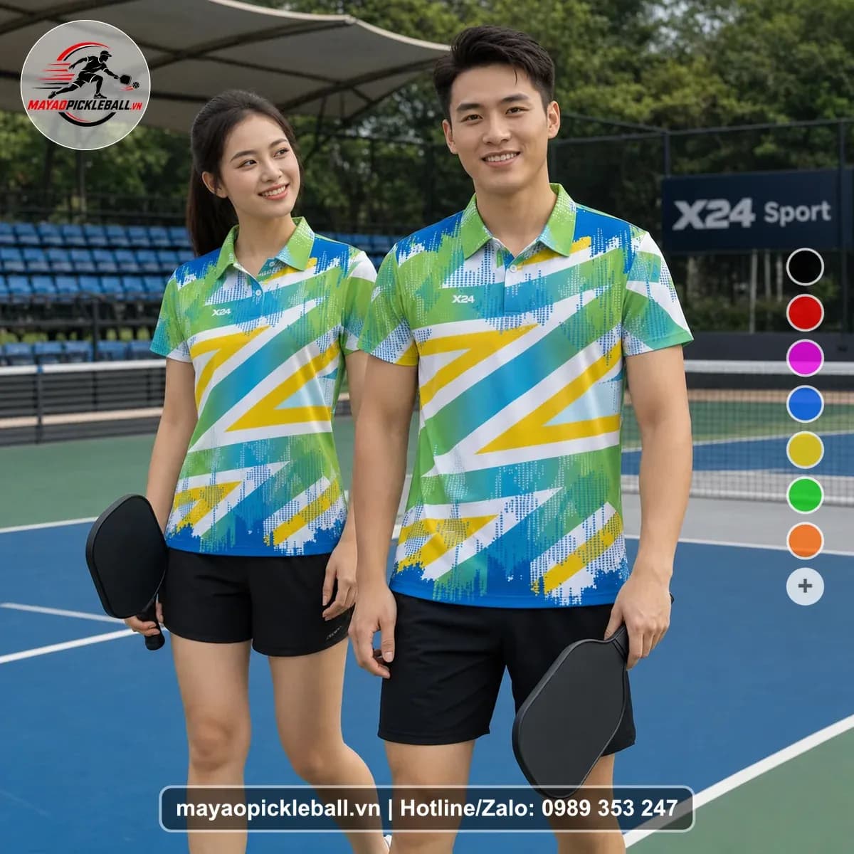 Bộ Quần Áo Pickleball X24-PB-196 Xanh