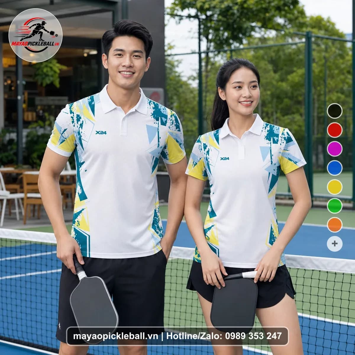 Bộ Quần Áo Pickleball X24-PB-200 Trắng