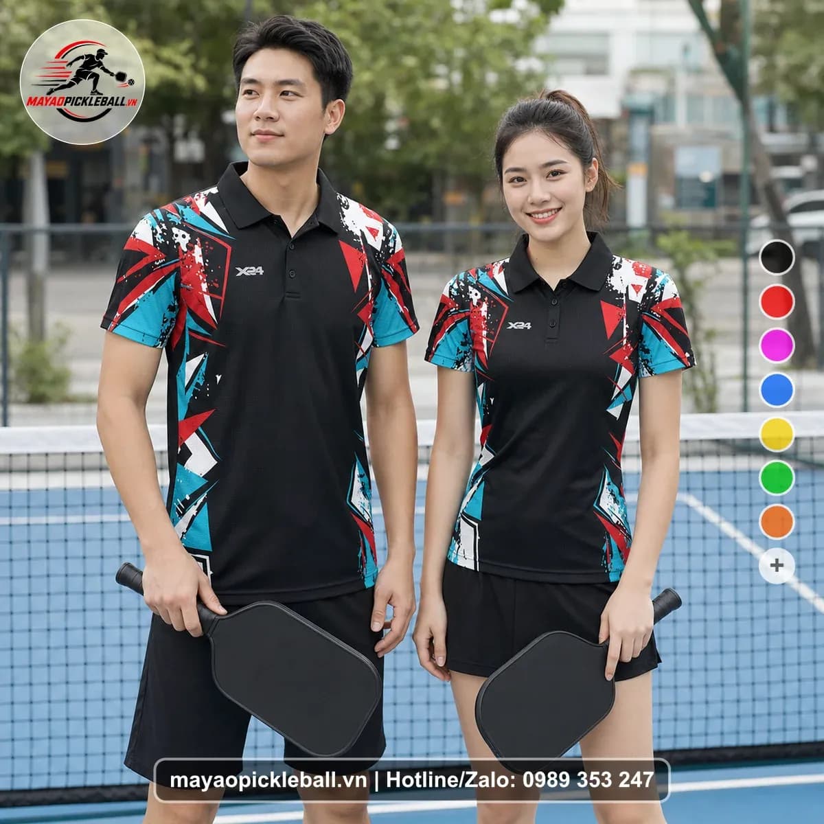 Bộ Quần Áo Pickleball X24-PB-202 Đen