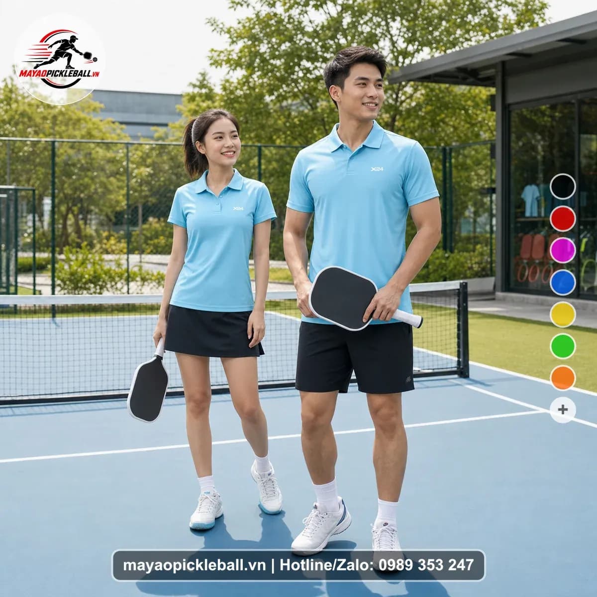 Bộ Quần Áo Pickleball X24-PB-207 Xanh