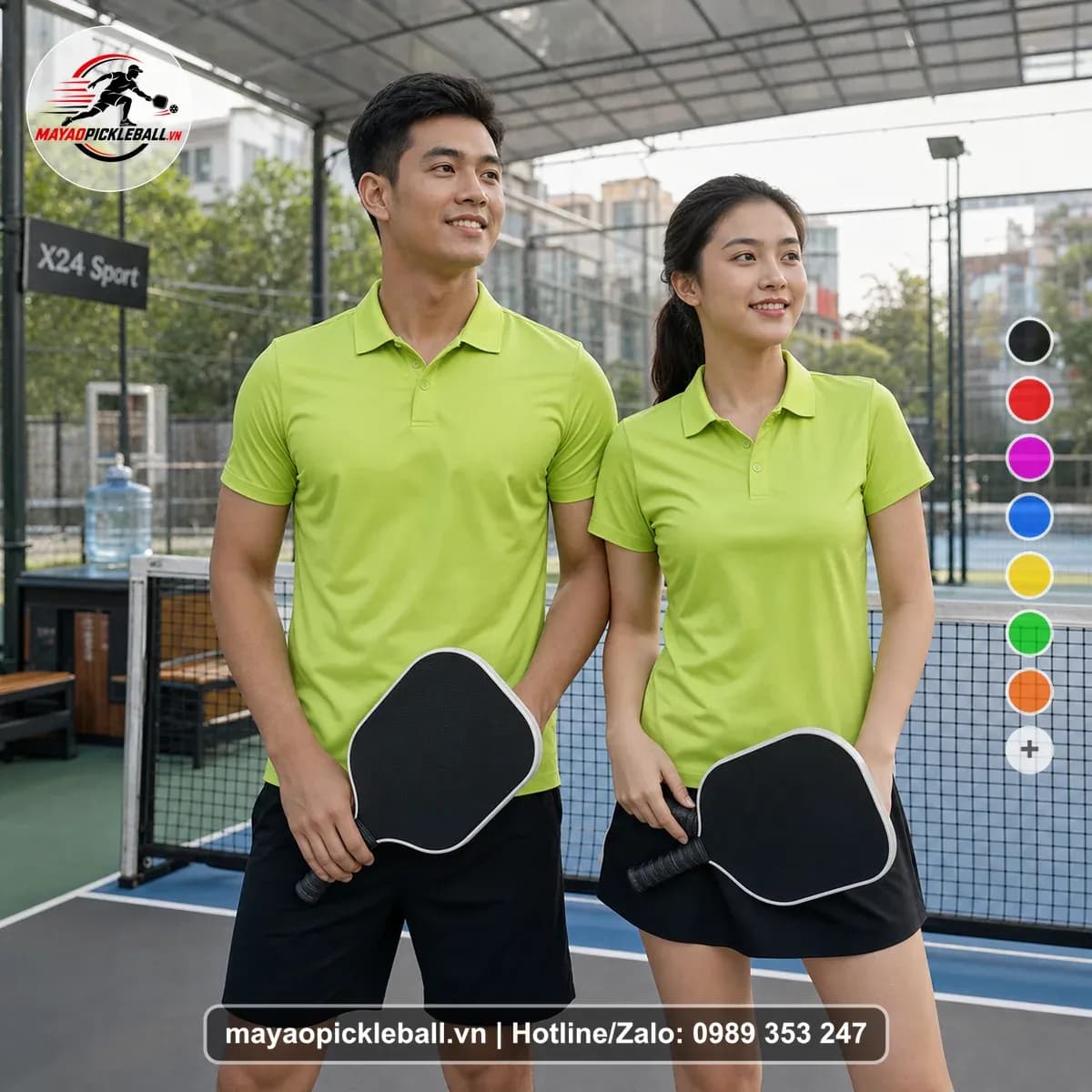 Bộ Quần Áo Pickleball X24-PB-208 Xanh