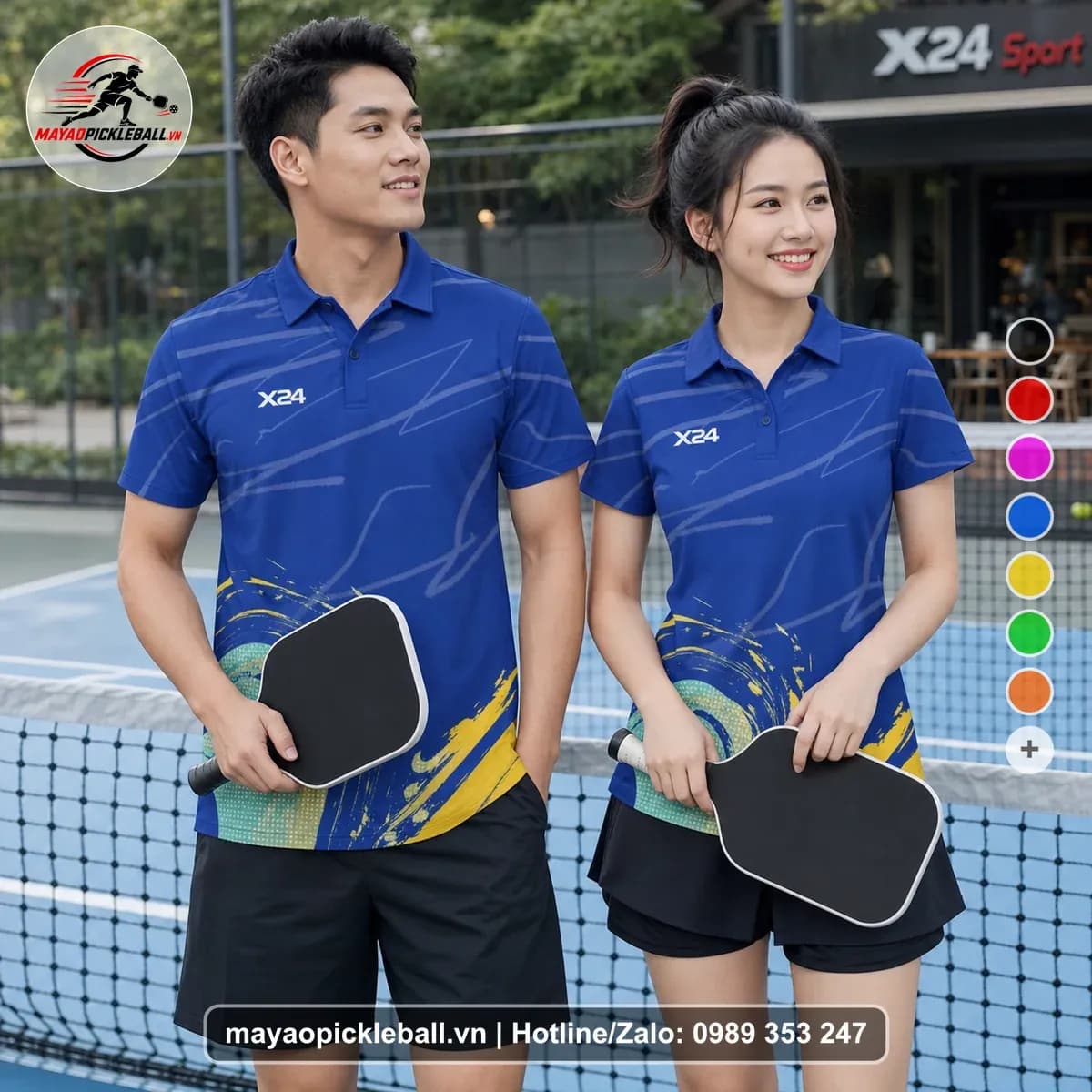 Bộ Quần Áo Pickleball X24-PB-215 Xanh