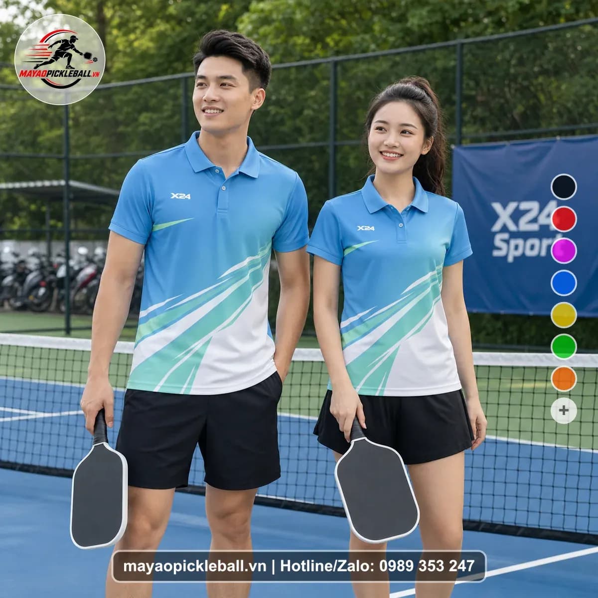 Bộ Quần Áo Pickleball X24-PB-219 Xanh