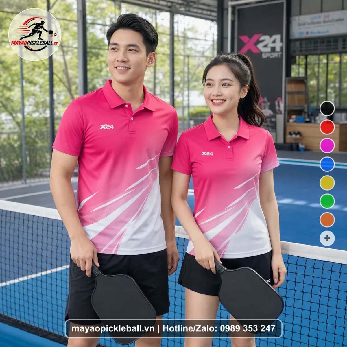Bộ Quần Áo Pickleball X24-PB-220 Hồng