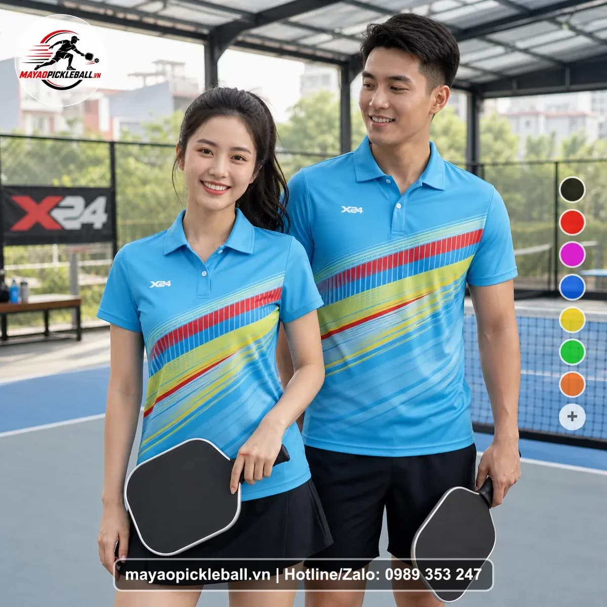 Bộ Quần Áo Pickleball X24-PB-222 Xanh