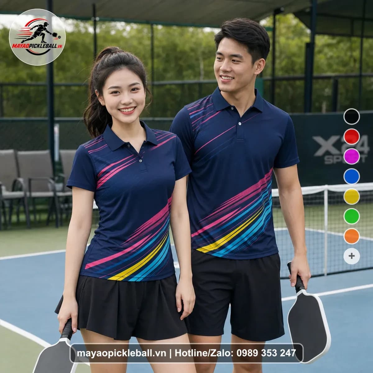 Bộ Quần Áo Pickleball X24-PB-225 Tím