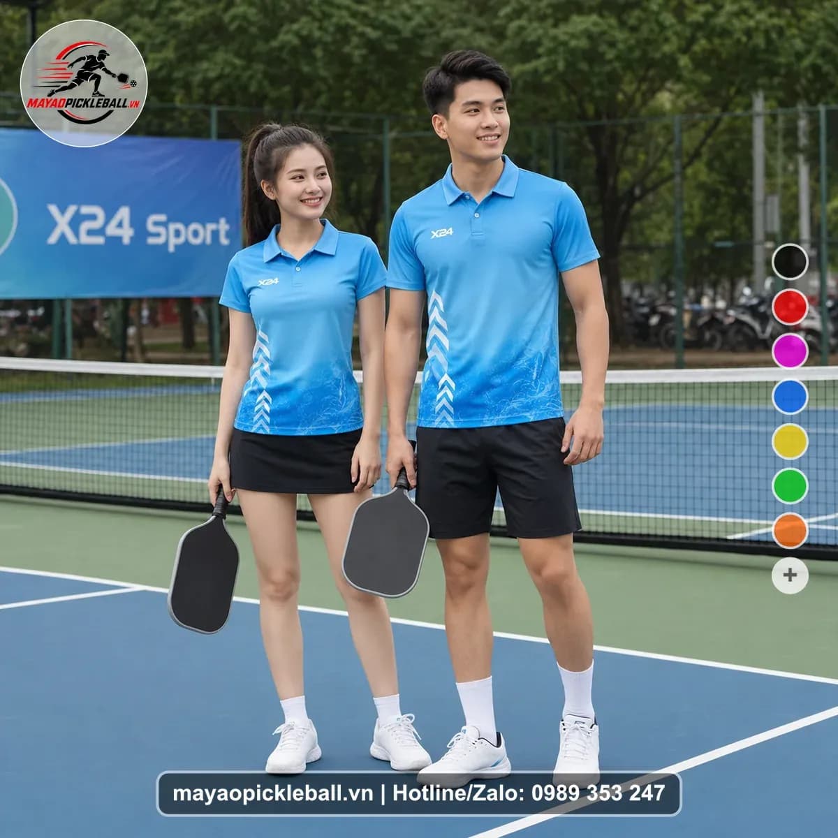 Bộ Quần Áo Pickleball X24-PB-235 Xanh