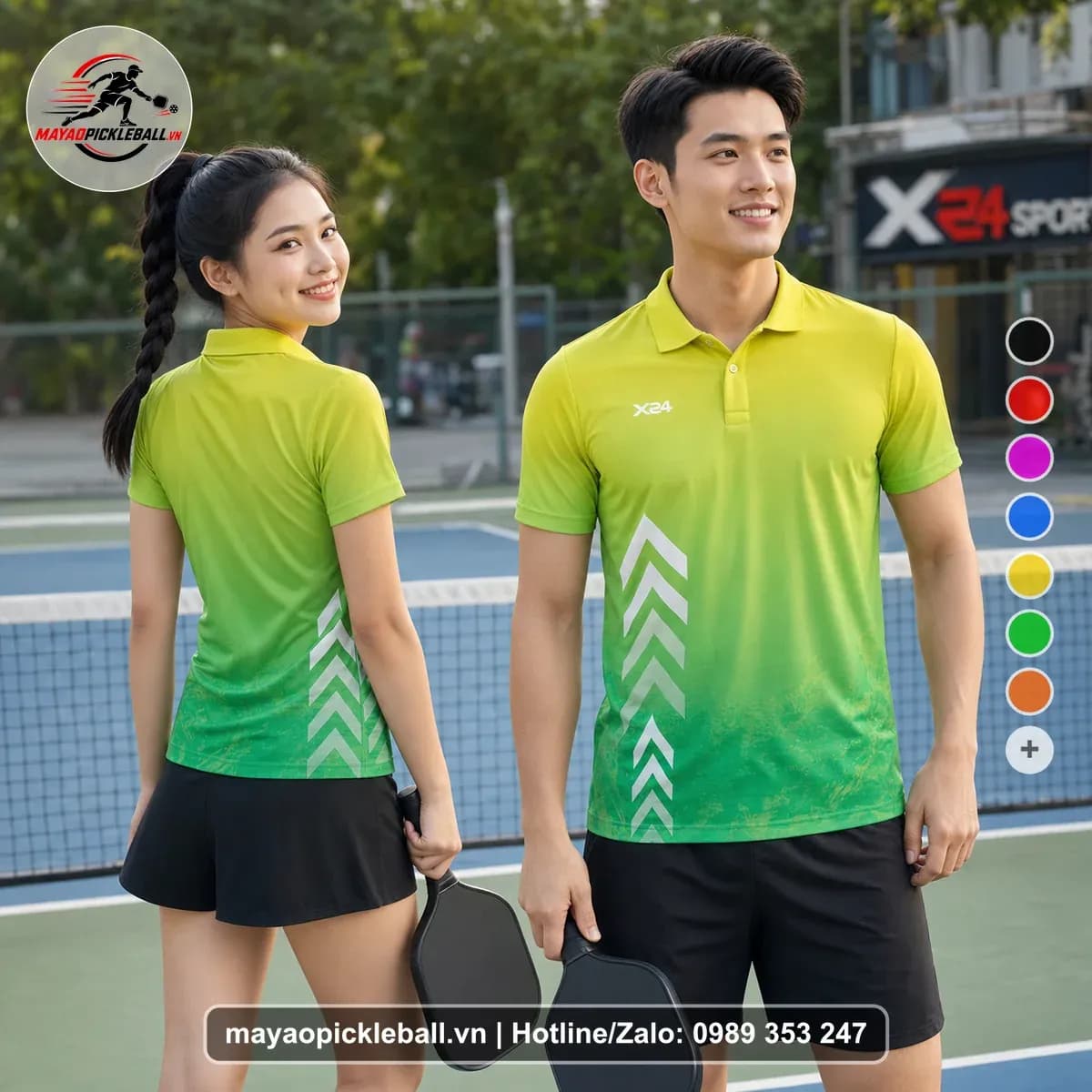 Bộ Quần Áo Pickleball X24-PB-236 Xanh