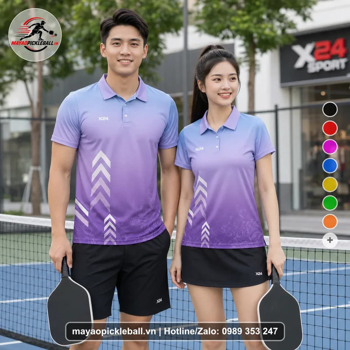 Bộ Quần Áo Pickleball X24-PB-237 Tím