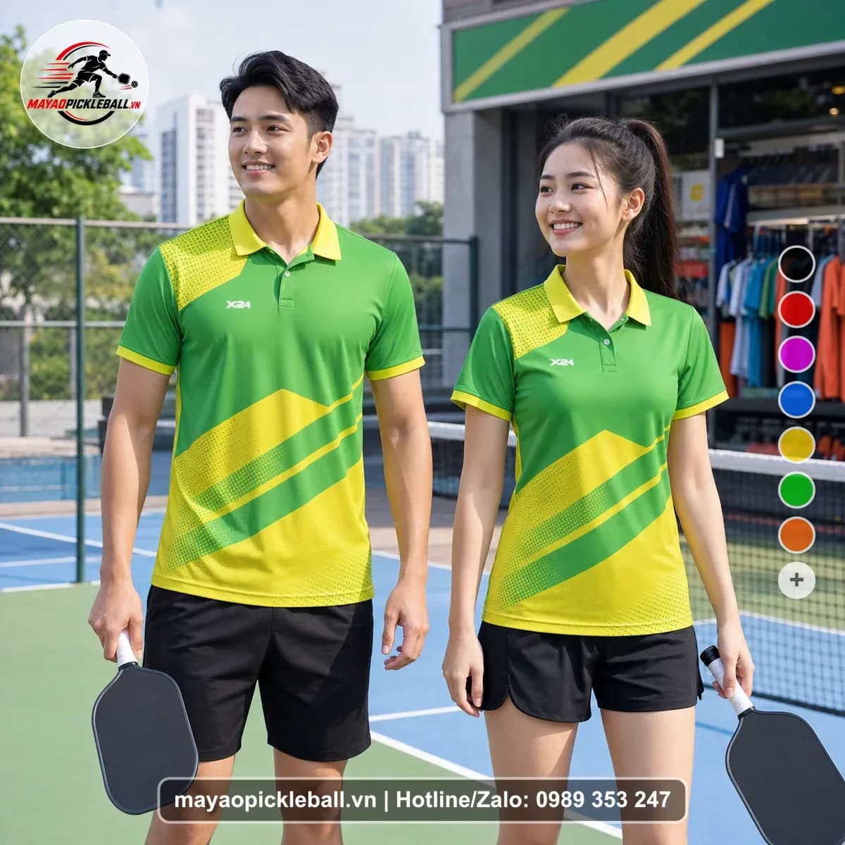 Bộ Quần Áo Pickleball X24-PB-240 Xanh