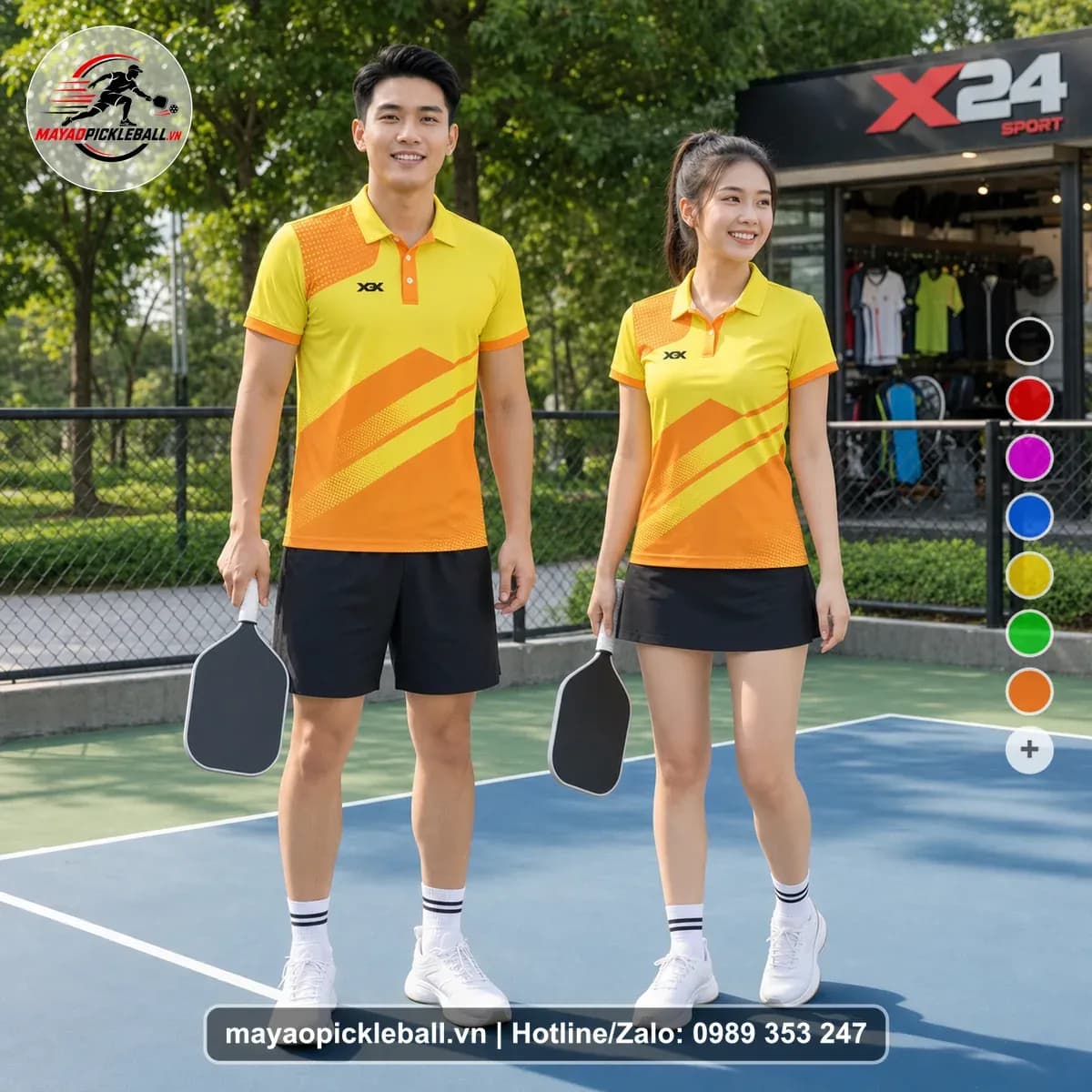 Bộ Quần Áo Pickleball X24-PB-242 Vàng