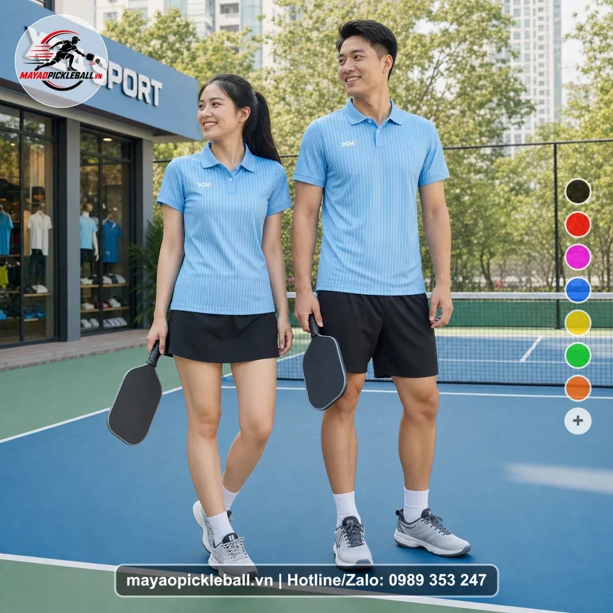 Bộ Quần Áo Pickleball X24-PB-245 Xanh