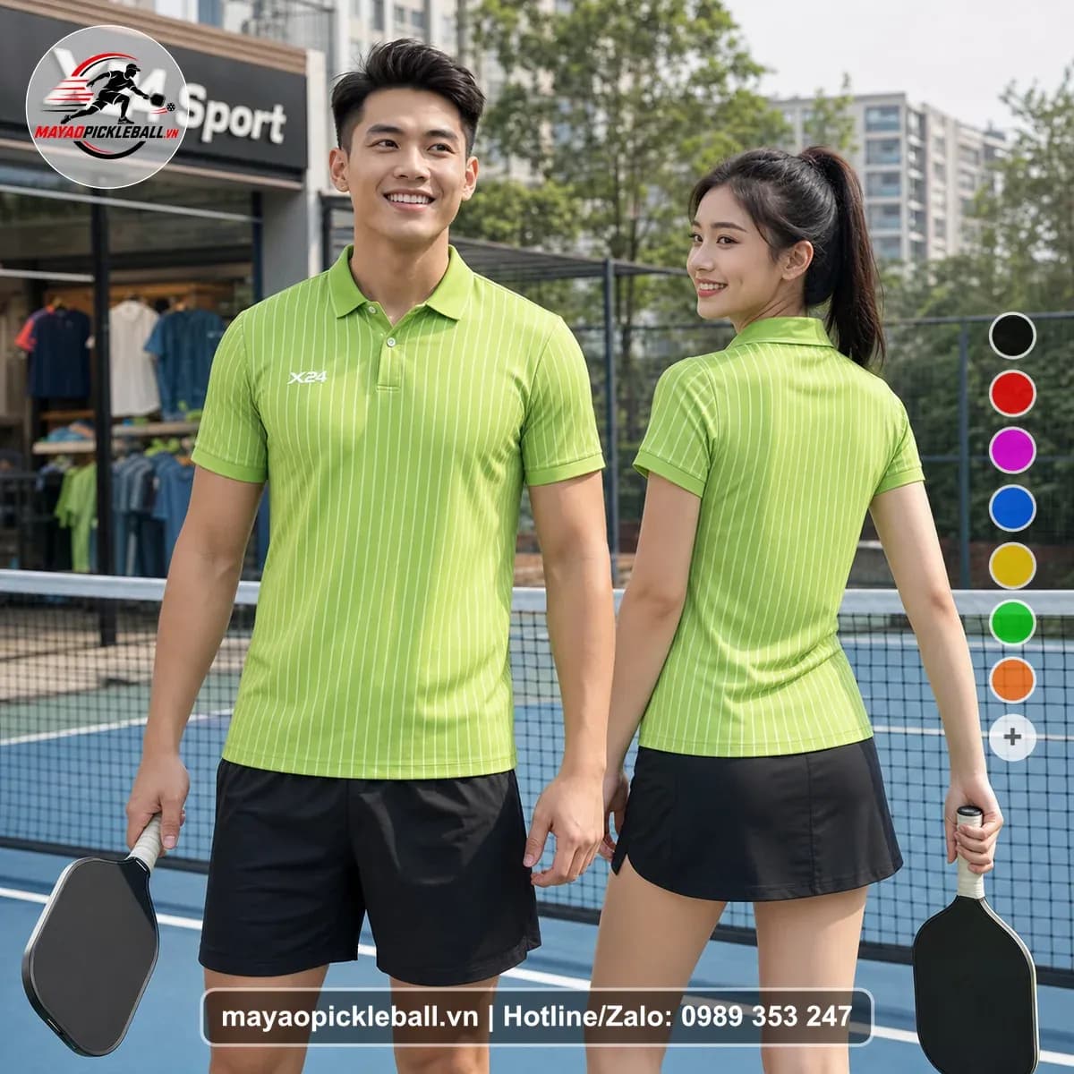 Bộ Quần Áo Pickleball X24-PB-247 Xanh