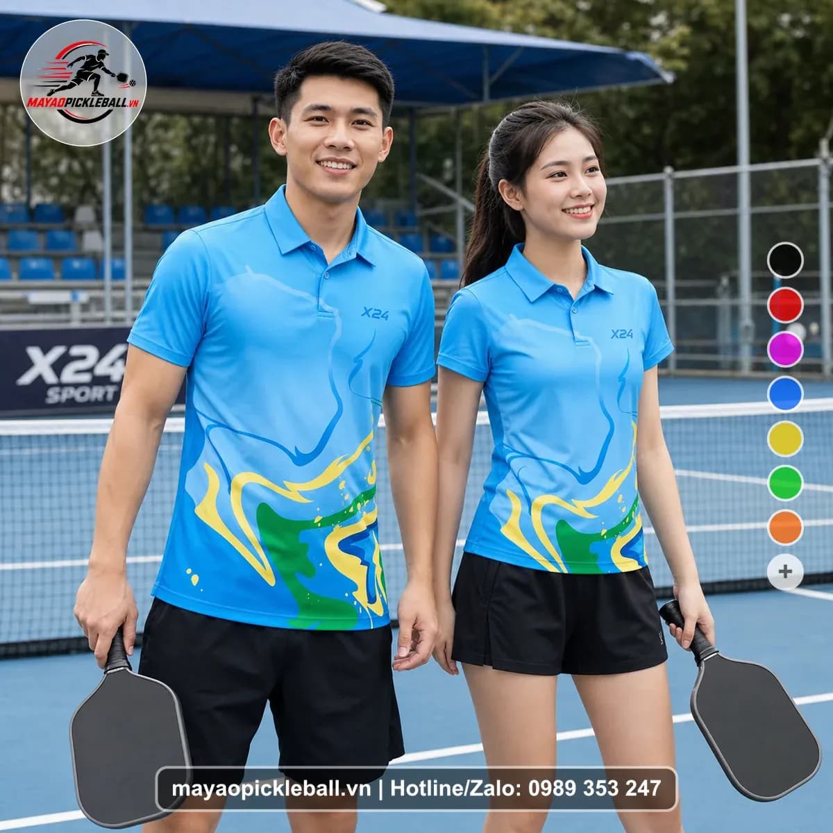 Bộ Quần Áo Pickleball X24-PB-252 Xanh